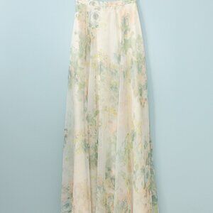 NWOT BHLDN Jenny Yoo Hampton Maxi Skirt Ivory Floral Size 0